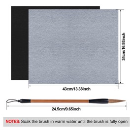 Pack of 6 Reusable Water Paper Calligraphy, Chinese Magic Cloth, Chinese Calligraphy Mat, Water Writing Paper, Magic Cloth Water Paper for Beginners Artists