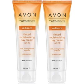 Avon Pack of 2 Avon Nutraeffects Radiance Tinted Facial Day Moisturising Cream SPF20 for normal skin, 100.0 millilitre, 120.0 grams