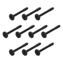 sourcing map 60PCS Computer Case Fan Screws 1.18"L PC Reducing Vibration Screws Housing Radiator Screws for Fans Cooling Components, Flat Nail Head, Black