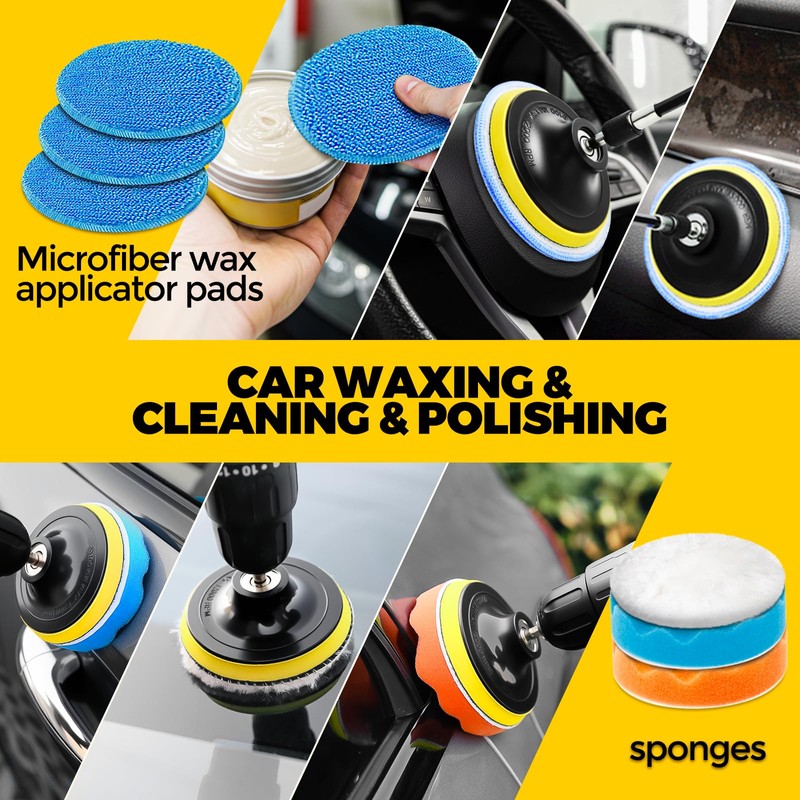 Holikme 22Pack Drill Brush Attachments Set, Scrub Pads & Sponge,