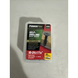 POWERPRO POWER PRO SELF-DRILLING METAL SCREWS 10-24x 1 7/16