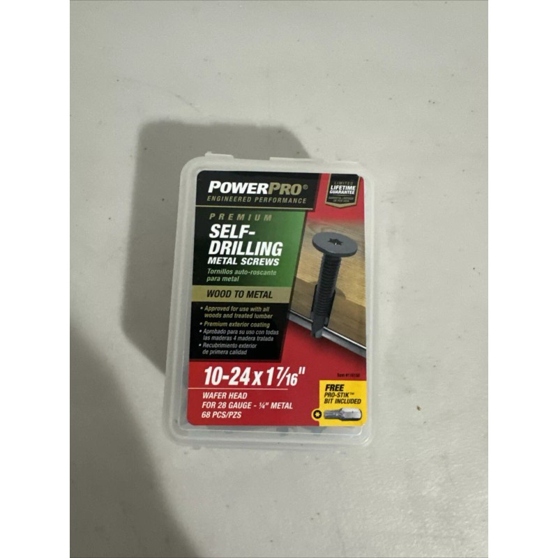 POWERPRO POWER PRO SELF-DRILLING METAL SCREWS 10-24x 1 7/16