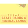 Texas State Parks & Federal Lands Map 18x24 Poster (Green