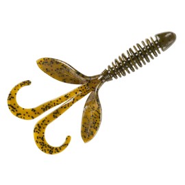 Yum Lures YWHG308 Wooly Hawgtail Fishing Bait, Green Pumpkin, 4.5"