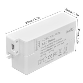 LED Driver DC12V 24W 2A Constant Voltage Multifunctional DIY LED Light Transformer AC 100‑240V