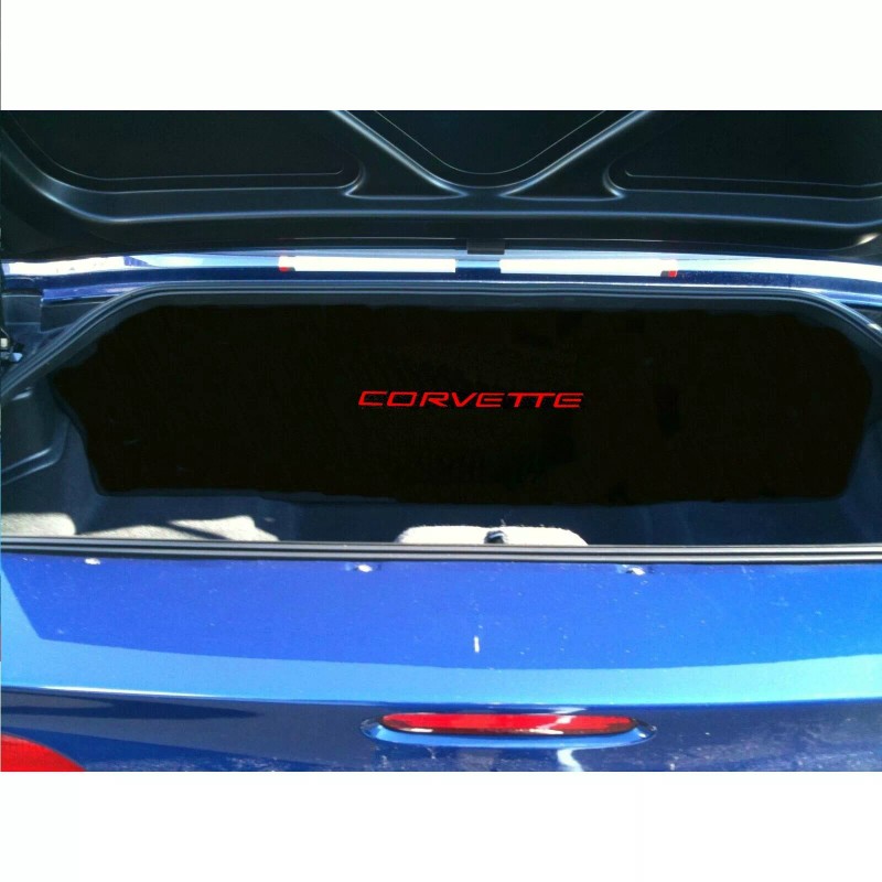 MIDWEST CORVETTE Corvette Red Script Emblem Trunk Compartment Divider C5