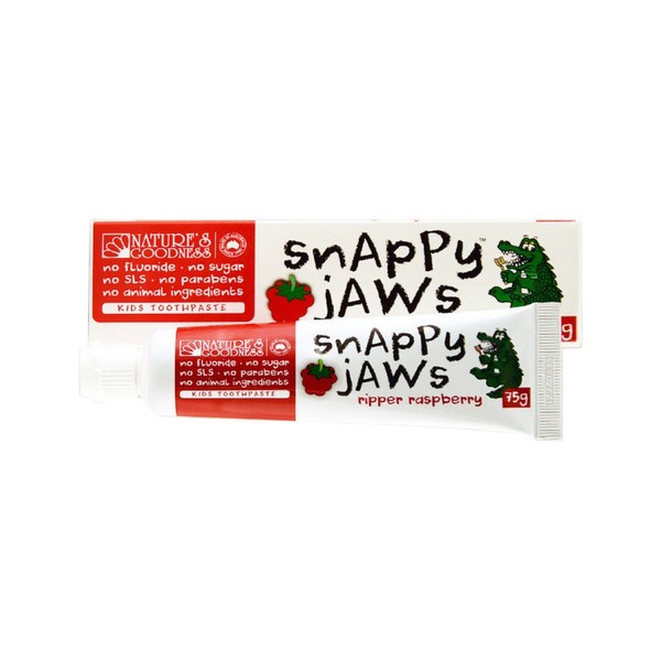 Natures Goodness Nature's Goodness Snappy Jaws Kids Toothpaste Ripper Raspberry 75g