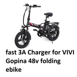 coming data 🔥power supply fast 3A battery Charger For 48v VIVI Gopina 48v electric bike KNT