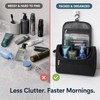 Travel Toiletry Bag with Hanging Hook, Zipper Pockets and Carry