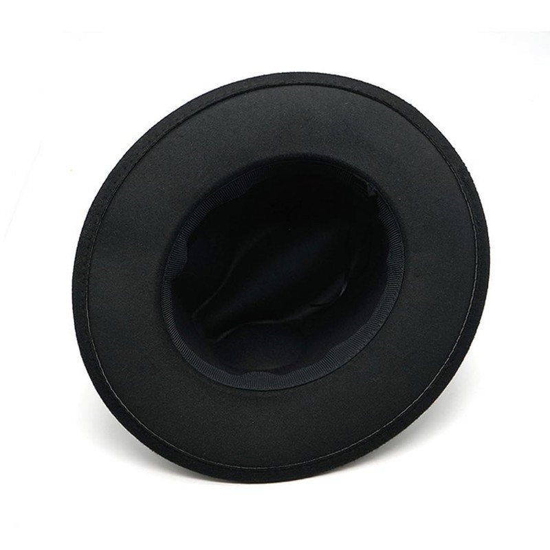 Upstore Womens Felt Panama Hat Classic Wide Brim Fedora Hat
