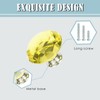 JIABOSE 10pcs 40mm Yellow Crystal Door Knobs for Cabinet Drawer
