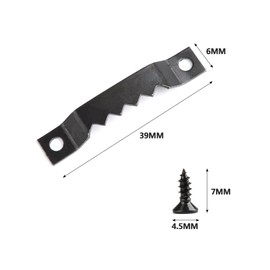 TIMESETL 100Pcs Wall Hanging Hooks Picture Hanging Hardware Teeth Hanger Hooks Picture Picture Hooks Hanging Hardware with Screws Black