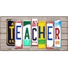 Teacher Wood Cut Letter Novelty Metal License Plate Tag LP-7941