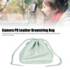 PU Leather Drawstring Camera Bag, Waterproof PU Leather Drawstring Pouch