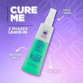 KÜÜL Cure Me Tratamiento 2 fases Leave-In Desenredo Suavidad 150 ml Leave-in con Amino Gen y Filtro UV. Devuelve suavidad y brillo, hidrata el cabello y facilita el desenredado.