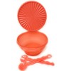 Tupperware 17 Cup Servalier Salad Serving Bowl in Orange