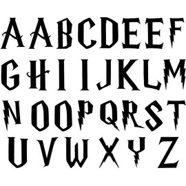 SEC Apparel Wizard Iron On Letters, 2 Inch - Black, Blue, Gray, White, Green, Orange, Pink, Gold, Red, Yellow, Silver, Glitter Gold, Glitter Red (Black)