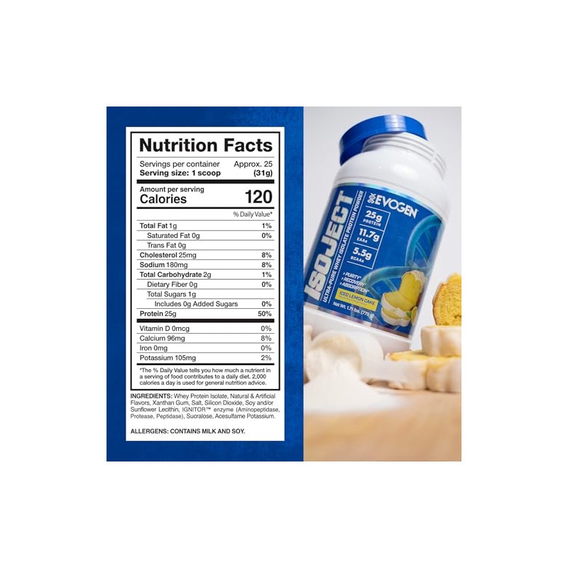 Evogen Isoject Aislado Proteína Suero Ultrapura Polvo Enzimas Ignitor Bcaa