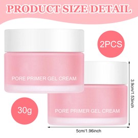 SPHERETRON Face Makeup Primer, Pore Primer Gel Cream, Pore Filling Gel Cream, Face Makeup Primer Cream, Make-Up Base Gel Cream, Pore Foundation Gel Cream, Primer Makeup for All Skin Types (2 Pieces)