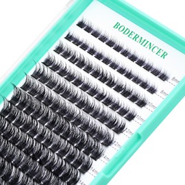 Bodermincer Black/Colored Cluster Lashes 240pcs 20D/40D DIY Eyelash Extension D Curl Long Individual Lashes Mixed Tray Faux Mink Lash Clusters Extensions 8-22mm (B03# 8-10-12-14-16mm MIX)