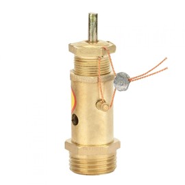 Kadimendium G1/2 Safety Valve Compressor Pressure Relief Valve Compressor Safety Release Pressure Valve Brass for Boiler Steam Generator Steam (10 kg Pressure-Bearing)