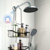 Joqixon Shower Caddy, UPGRADED Extended Length Shower Caddy Over Shower