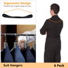 DEDU Suit Hangers for Men 6 Pack, Black Coat Hangers