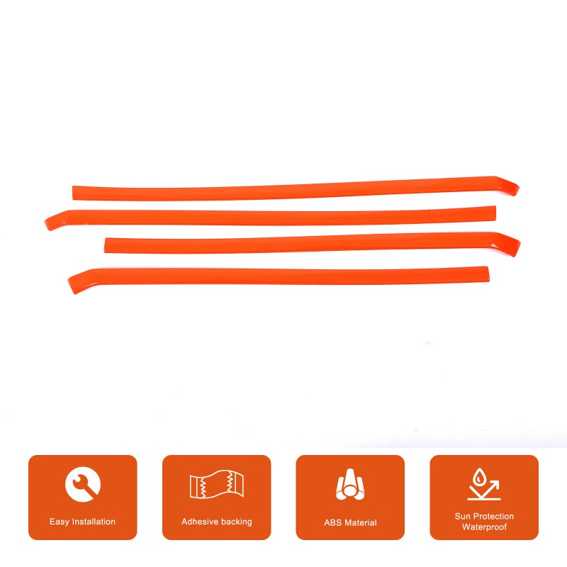 carmotion88 ABS Orange Car Interior Door Panel Strip For Toyota
