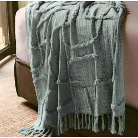 Vianney Frazada Mumbai Menta 100% Algodón 1.50 X .90 Mts Vianney Diseño Lisa