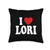 I HEART LOVE LORI Throw Pillow