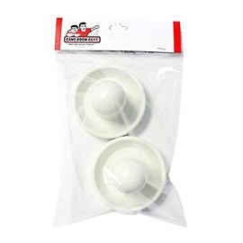 Game Room Guys Set of 2 White Air Hockey Mallets Pushers