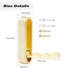 MSLOVE Folding Wall Hooks, 4 Pcs Gold Heavy Duty Foldable