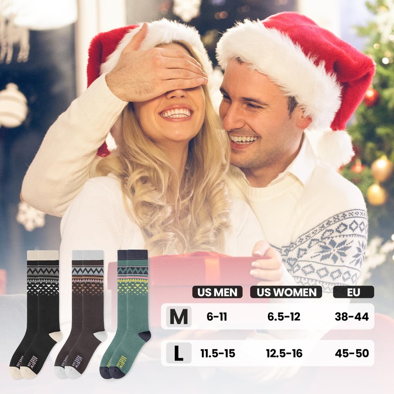 OutdoorMaster Ski Socks, 2/3/4 Pack Snowboarding Socks for Men &
