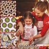 Crethinkaty 9 Pcs Mini Christmas Linzer Cookie Cutters Set, Christmas