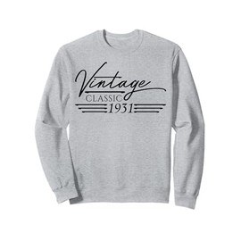 Vintage 94th Birthday Decorations Vintage 1931 94 Years Old Sweatshirt