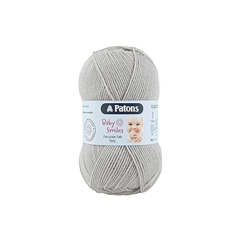 Patons Fairytale Fab 4ply, Grey (1090), 50g