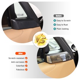 Heutamo Car A-Pillar Speaker Covers Compatible with Land Rover Range Rover Vogue/Sport 2023 2024,Stainless Steel Door A-Pillar Audio External Speaker mesh Cover (Bright)