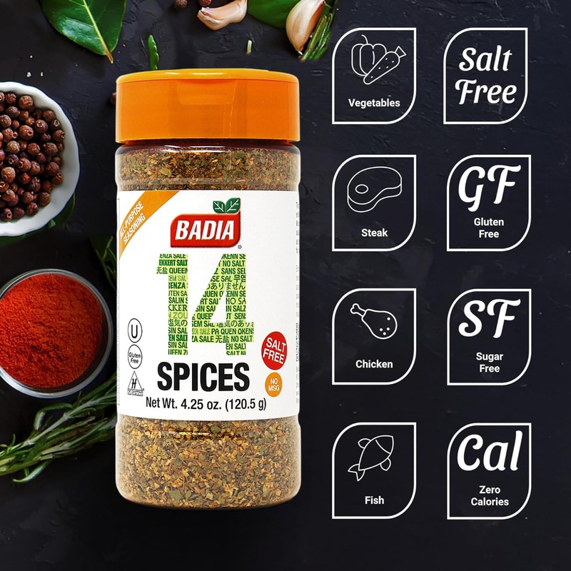 Badia 14 Spices Salt-Free All Purpose Seasoning, 4.25 oz –
