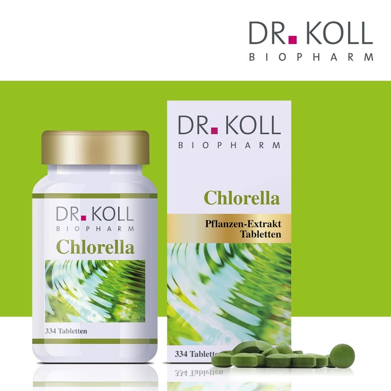 Dr. Koll Organic Chlorella Tablets, 100% Pure, Chlorella Vulgaris Plant