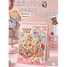 20 Sets 3D Stickers Miniature Scene Sticker,DIY House Scene Stickers with Tweezers Make Your Own Warm Home Cute and Fun Town Book Sticker for Adults Girls Relief Stress,Party Birthday Favors Gift