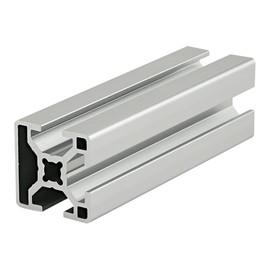 8020, 30-3003, 30 Series Aluminum 30mm x 30mm 30x30 Tri-Slot Triple Open Channel Aluminum Extrusion T Slotted Rail 80/20 Smooth Profile (Clear Anodize, 610mm Long)