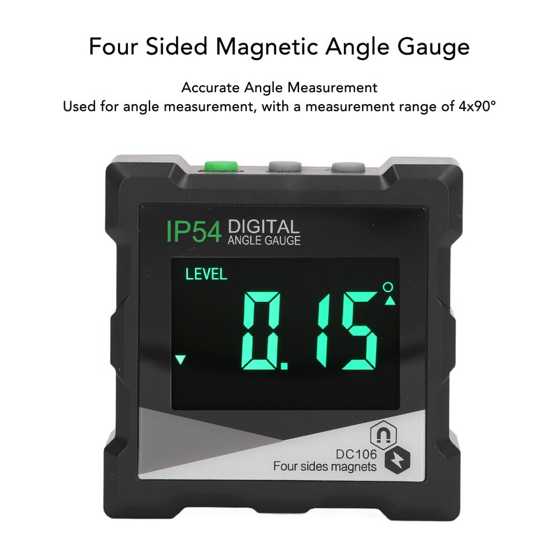 Digital Angle Gauge 4x90 Degree Measurement Electronic Level LCD Backlit