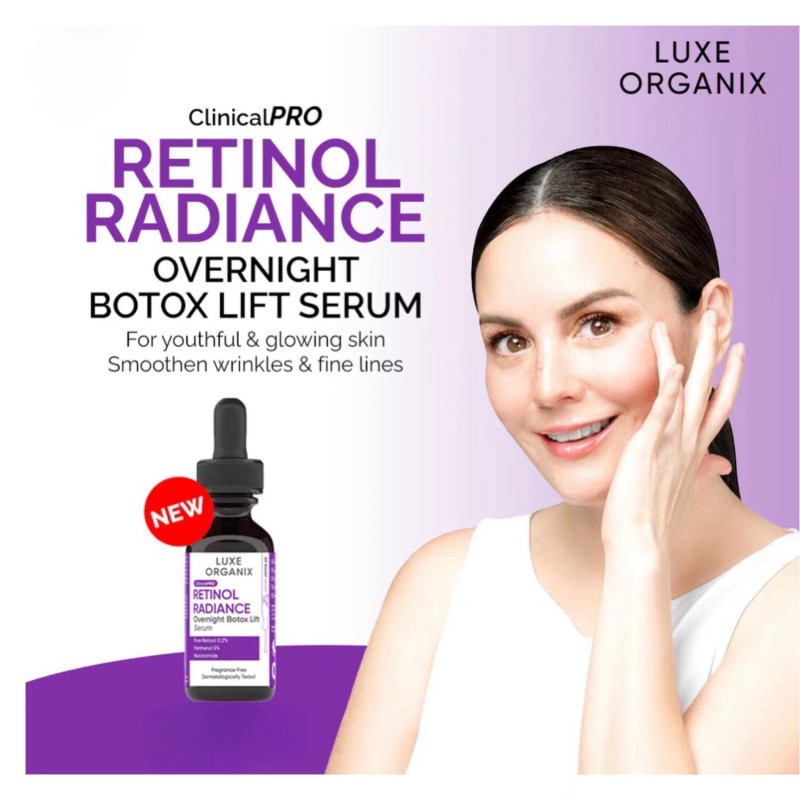 Luxe Organix Clinical Pro Retinol Radiance Overnight Lift Serum, 30ml
