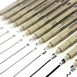 Lemeitu Drawing Pens Waterproof Archival Ink Multiliner Pens for Artist Illustration, Sketching, Technical Drawing, Anime, Manga, Scrapbooking,12 Pens-Anime and Manga Drawing