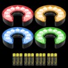 KINGTOP LED Golf Hole Lights (4-Pack) - Battery Operated, Anti-Glare