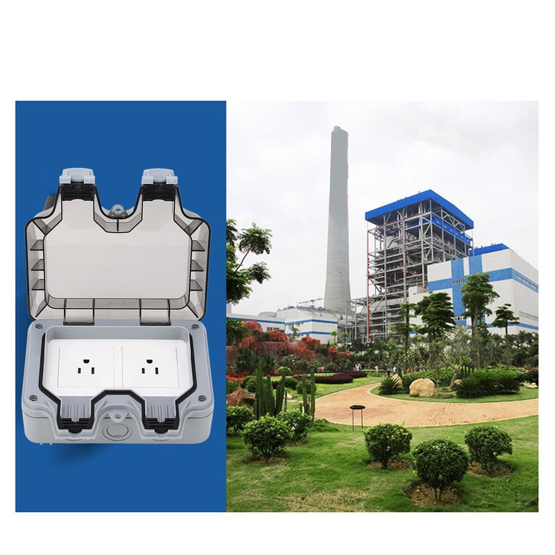 Outdoor Power Outlet, 110V 15A Double Outlet Plug IP66 Outdoor