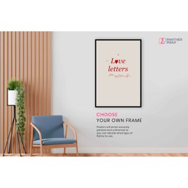 Poster mit Liebesbuchstaben, ungerahmt, Bilder für Wände, Schlafzimmer, Wohnzimmer und Badezimmer, 31 x 20 cm