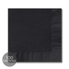 Black Beverage Napkins / 100 Count 3 Ply 4 3/4"