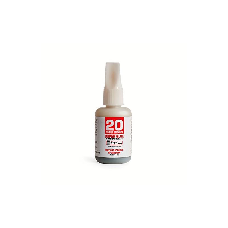 StewMac Tinted Super Glue, Amber, 1 oz.
