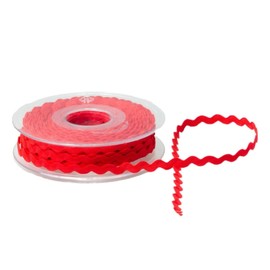 Trucraft - RIC Rac Trim - Red - 6mm Wide - 5 Metre Length - Decorative Braid for Sewing, Crafts and Gift Wrapping